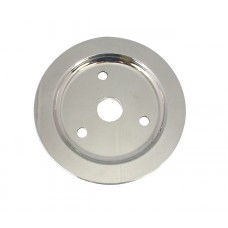 Polished Aluminum SB Chevy V8 Single Groove Crankshaft Pulley - SWP Lower